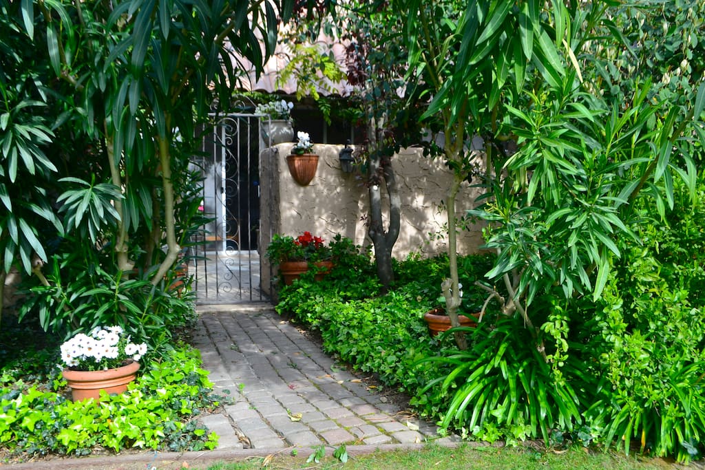 Lovely entrance into patio from patio