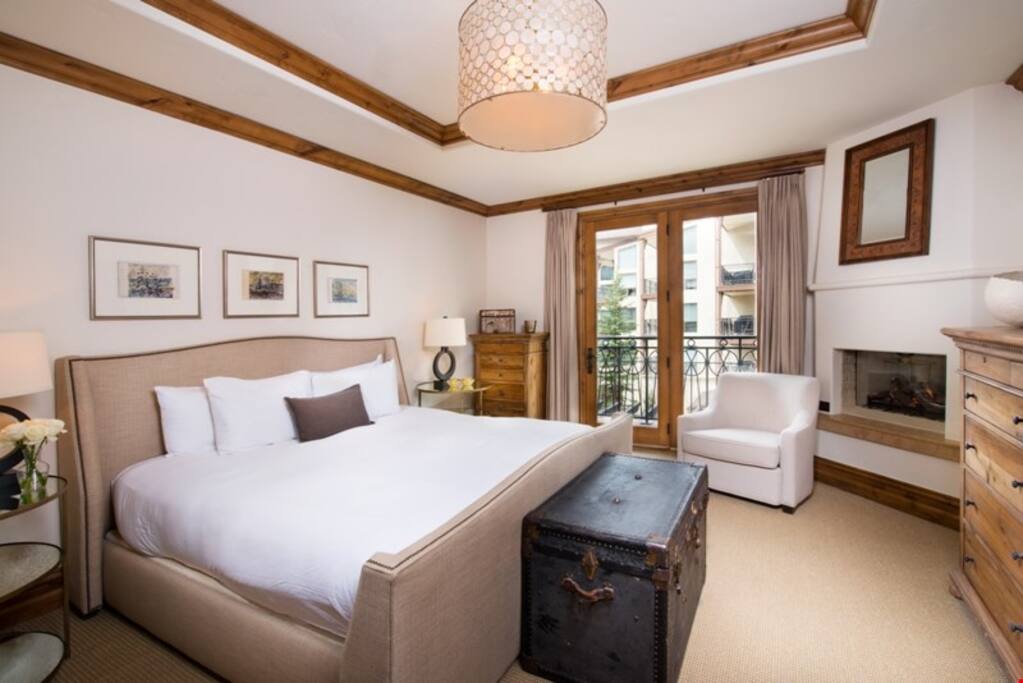 Get a good night's sleep in the master bedroom.