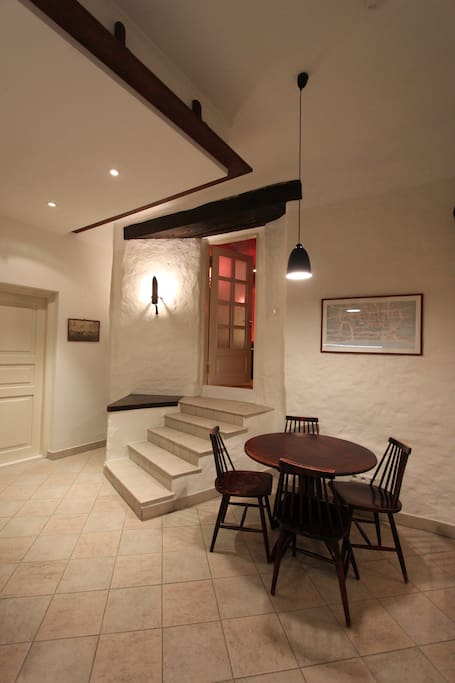 Steps leading to the main bedroom.