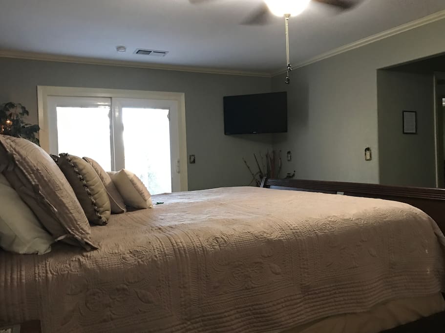 Private Studio Apartment with 43 inch flat screen, high definition Satellite TV