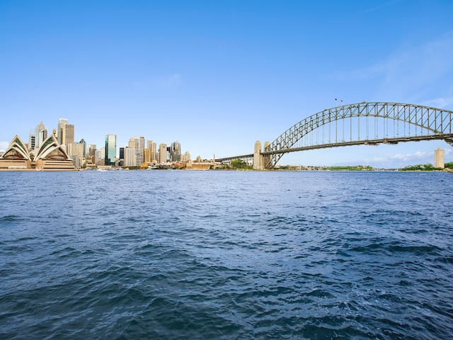 Opera House & Harbour Bridge views with parking