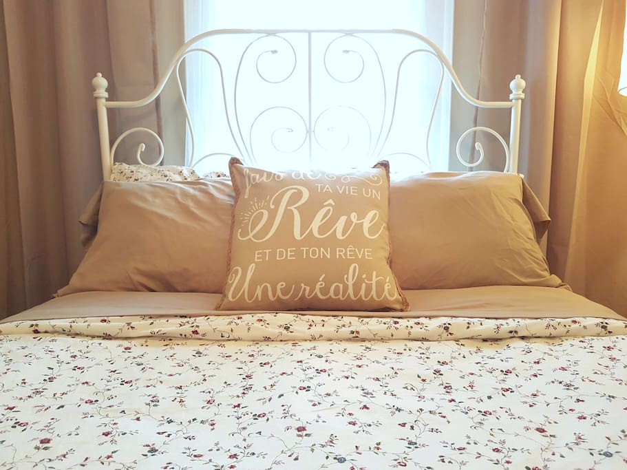 Draps toujours fraîchement lavés et lit confortable