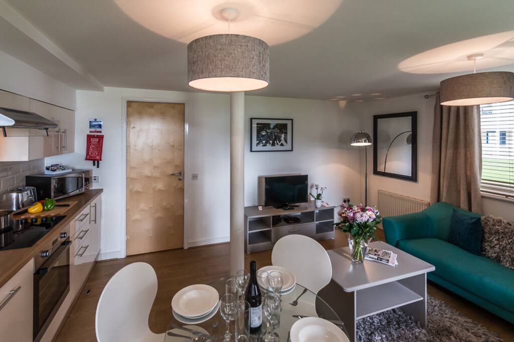 Kitchen and Living Room Area