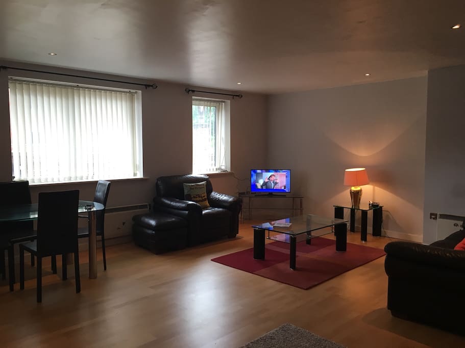 Living room and dining area