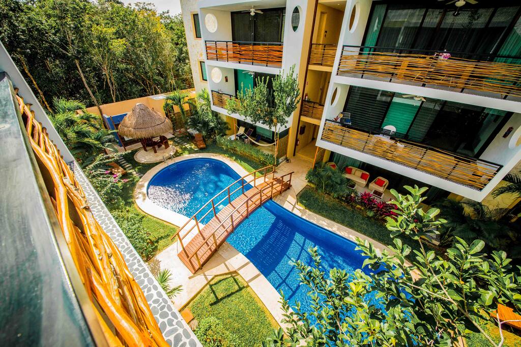 Pool view from balcony