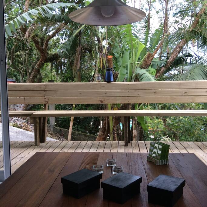 Vista a partir do sofá da sala