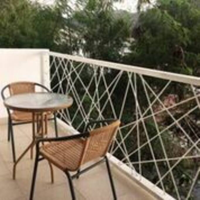 Table for 2 at the bay view balcony