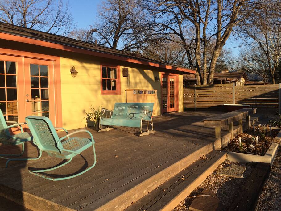 Enjoy the golden hour on our huge deck.