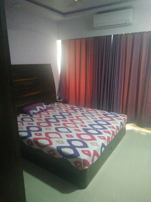 room with thick curtains to avoid harsh sunlight