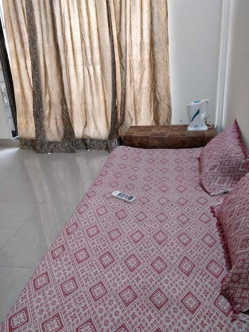Ground Level Bed with Side Table / Electric Kettle for Morning Tea