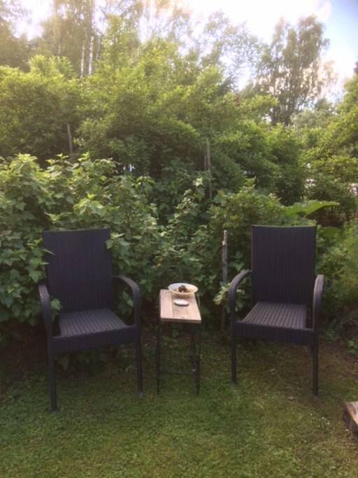 Egen sittgrupp att ta morgonkaffet vid. Your own place in the garden