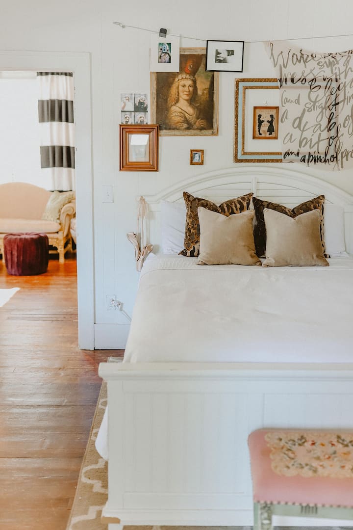 Primary bedroom with attached sun porch