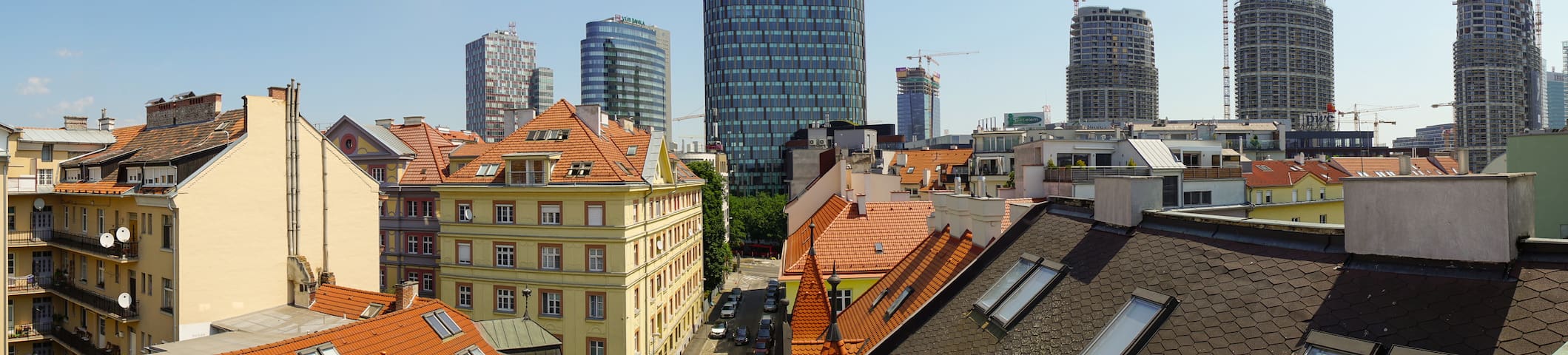 Rooftop terrace studio in city center