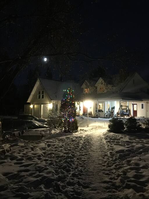 Farm House-winter scene