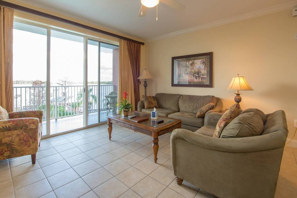 Living room with balcony