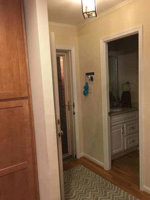 Entry way and hall bath