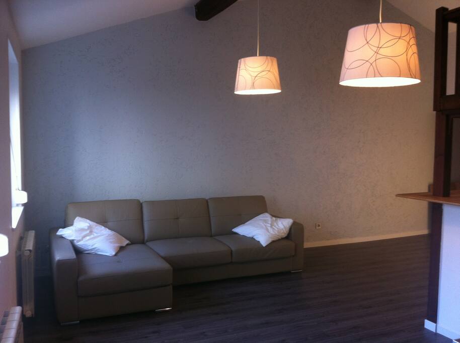 Séjour. Canapé lit 2 personnes 140 cm