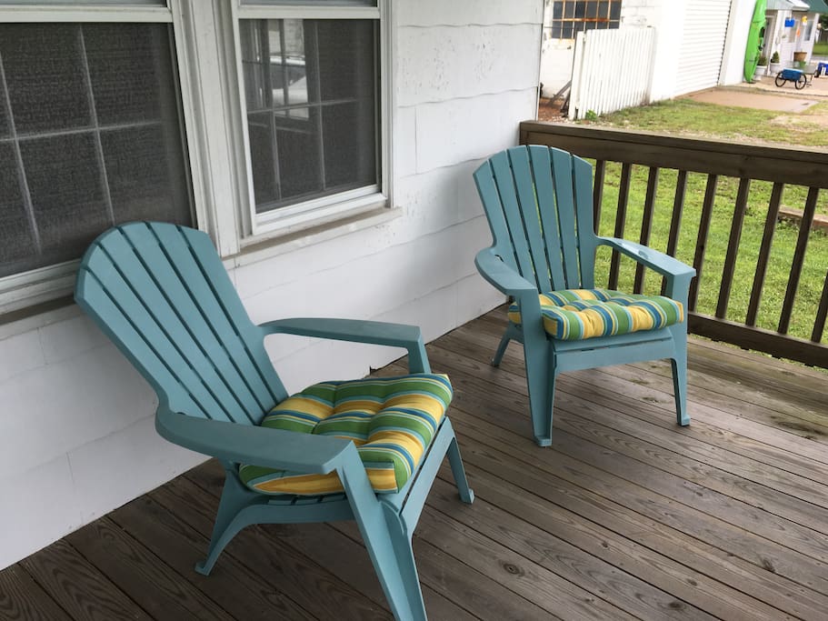 Sitting area on the porch.