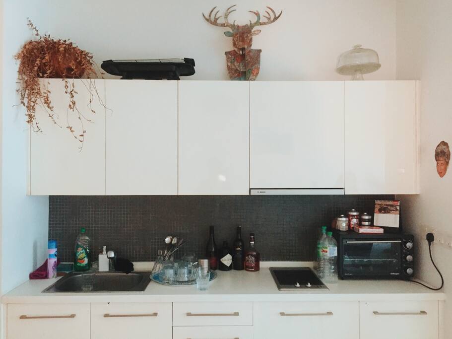 Fully functional kitchen.