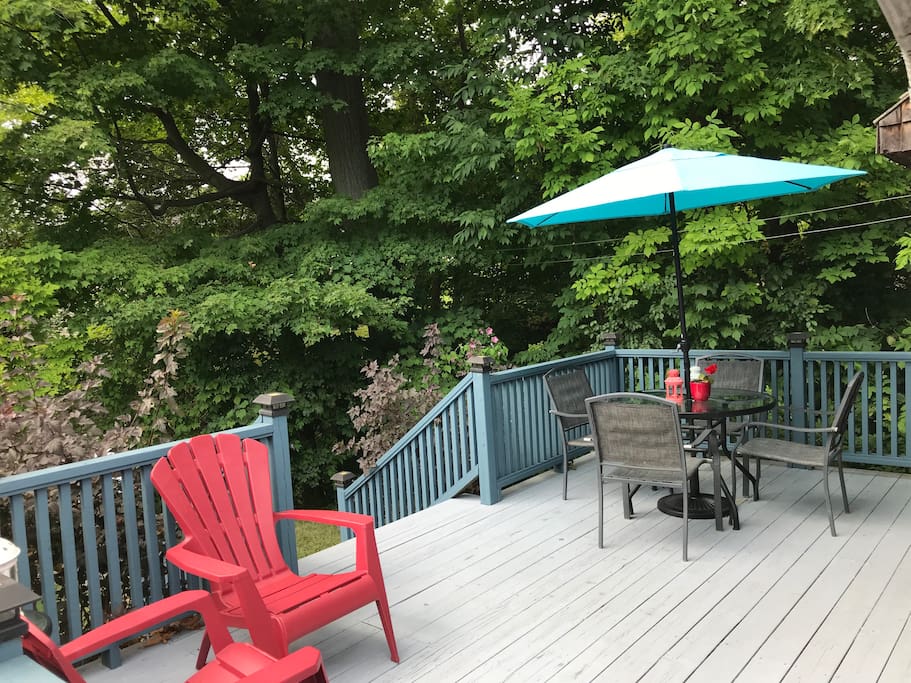The back deck. An ideal spot to eat and relax.