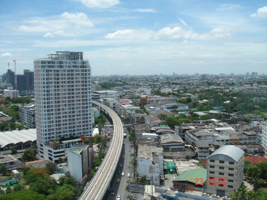 Sunny day in Bangkok (View from window) 22nd Floor