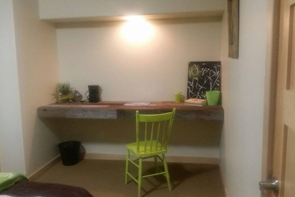 Desk in the bedroom