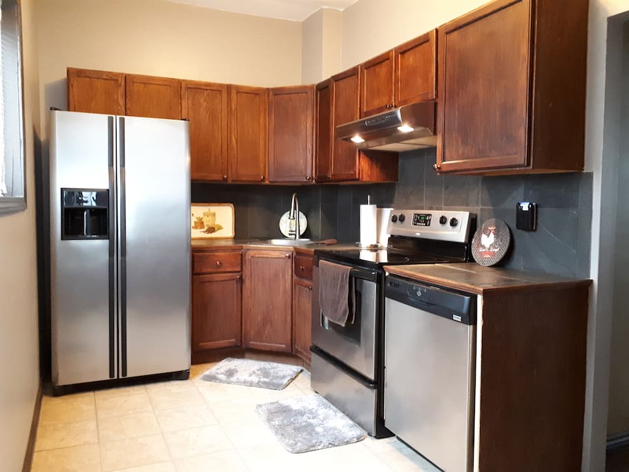 Kitchen with stainless appliances