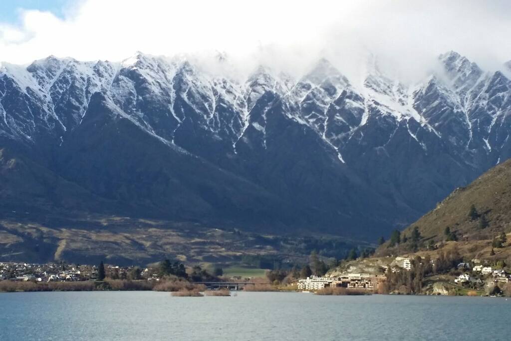 Seeing the mountain almost covered by snow