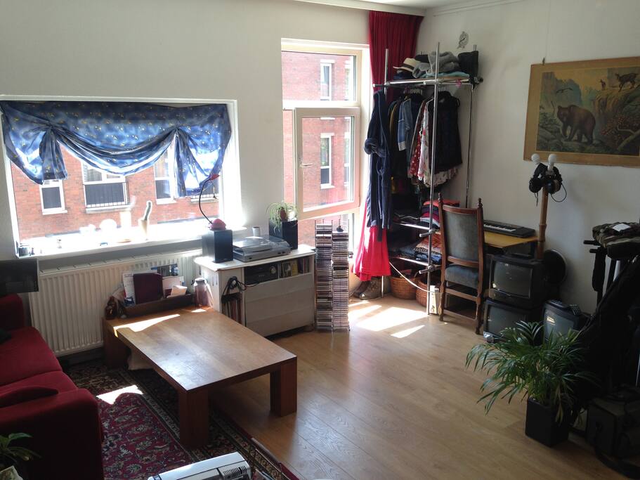 Table, music, window, closet
