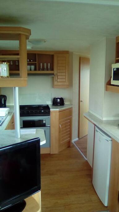 Looking into the kitchen