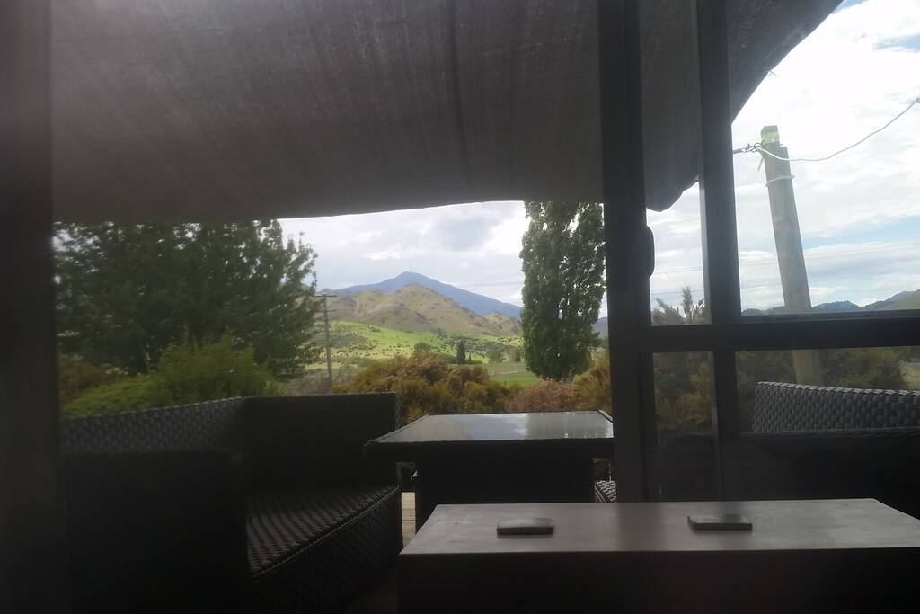 Looking out onto decking area