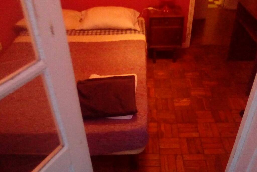 Bedroom I with couple-bed and balcony