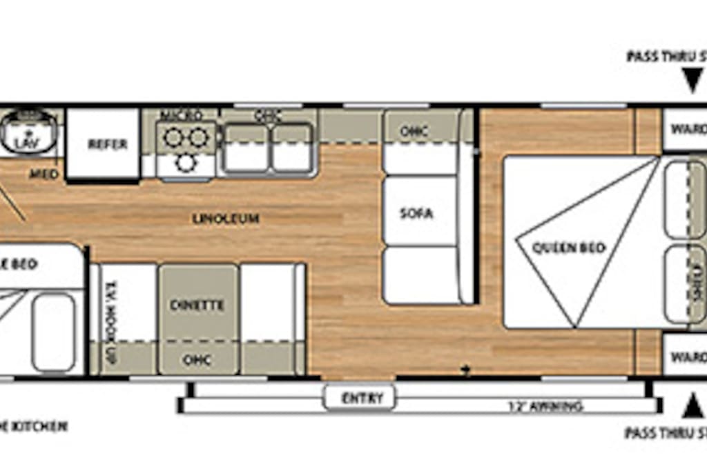 This is the layout of the camper