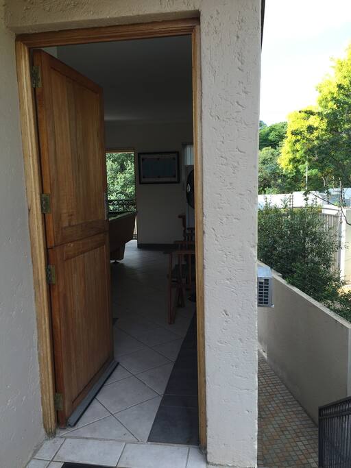 Private entrance to upstairs apartment