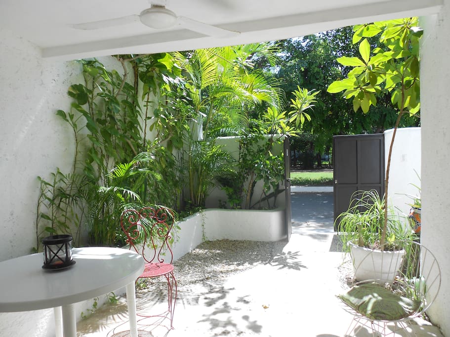 Your Private Covered Patio that seats 4 people comfortably