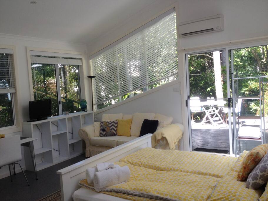 Light-filled studio.
