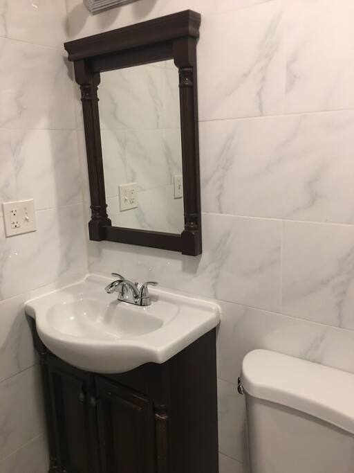 New bathroom shared with 1 other person
