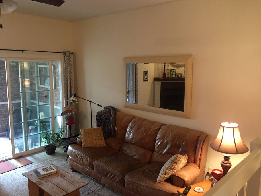 Living room with 55 inch smart TV
