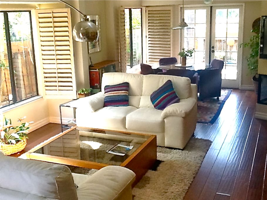 Open plan living/dining area.