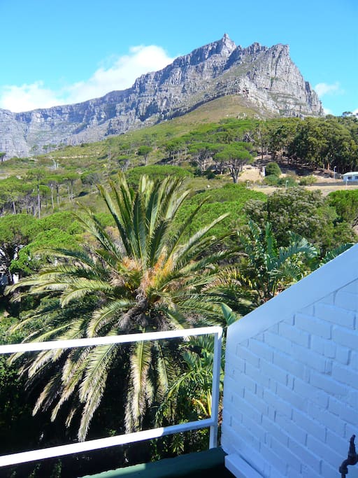 Large balcony looking onto Table Mountain