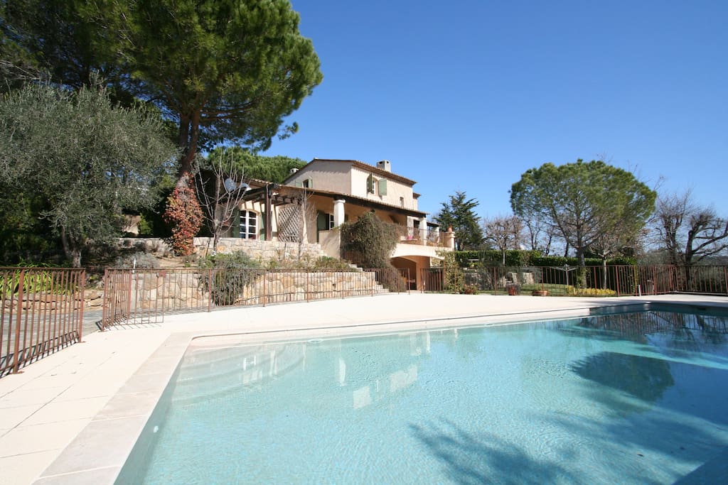 Villa from paddling pool area
