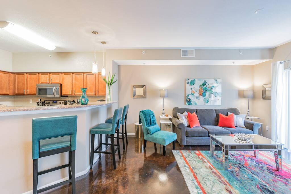 Living Space w/ Queen Sleeper Sofa