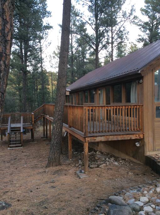 Deck outside of 3 bedrooms