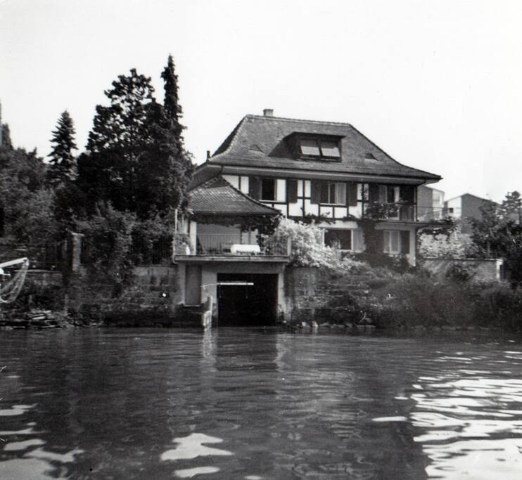 house from the lake