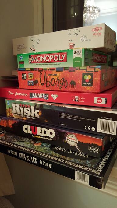We have board games and a TV flatscreen with a GetBox for entertainment.