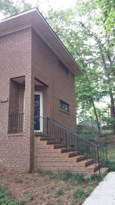 Front entrance to the Unique Loft Home.