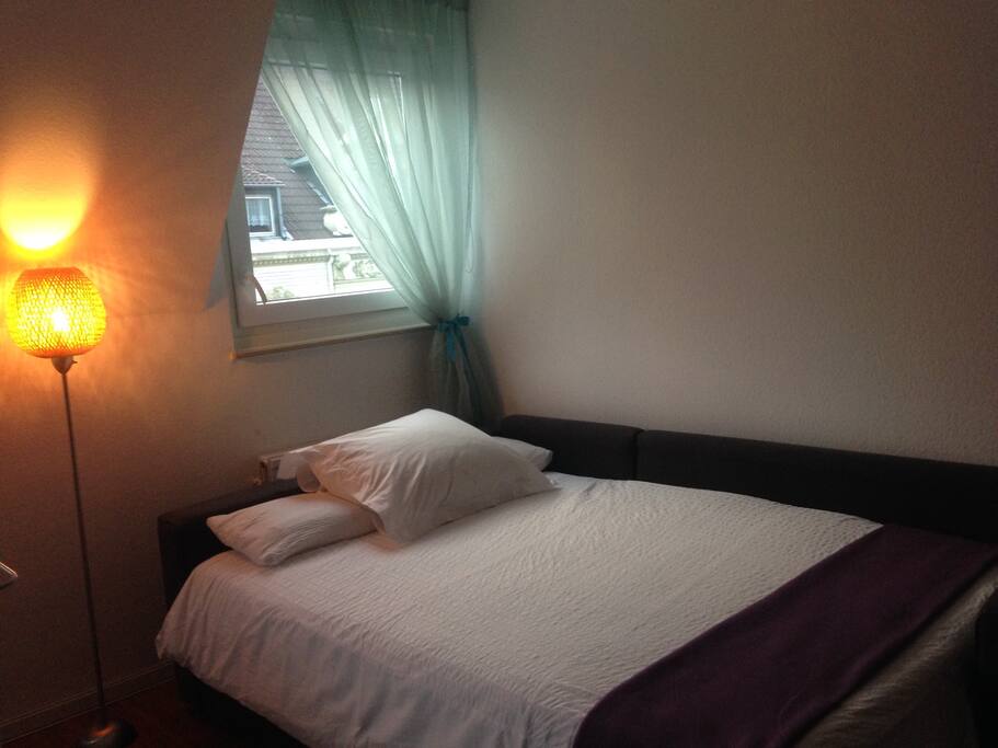 Bed & 1st Window in the room