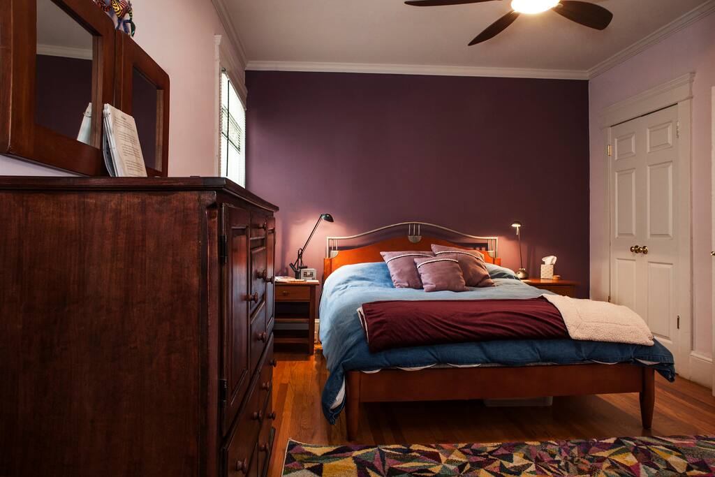 Queen size Pillow Top mattress. Down feather comforter.