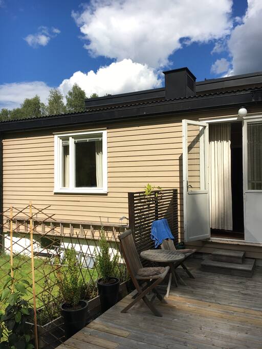 Back side of the house with balcony.