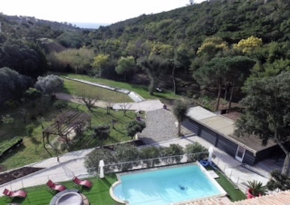Vue globale jardin et potager (4000m2)